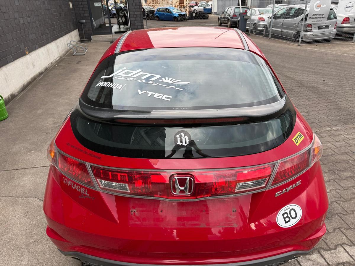 Honda Civic FK2 VIII original Heckklappe mit Scheibe R81 Milano Red Rohbau BJ08